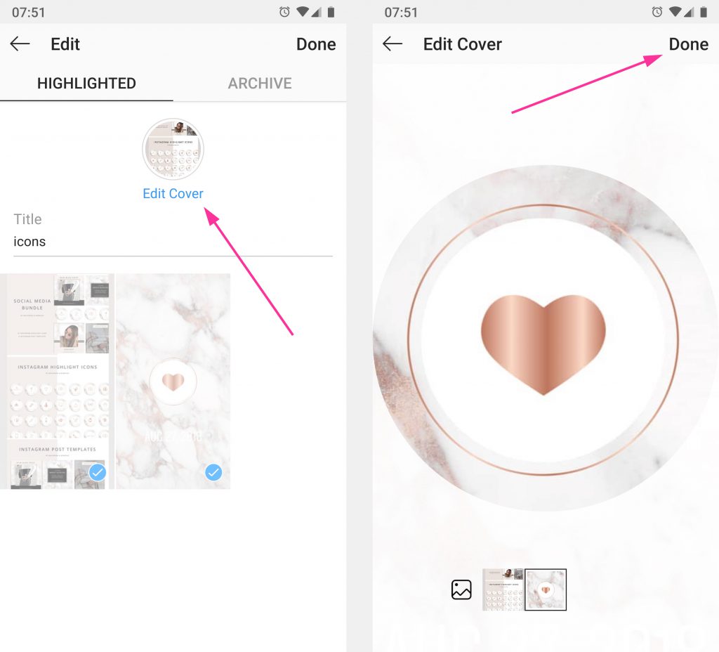 Customize Instagram Highlight Cover. How to change and create your own instagram highlight covers