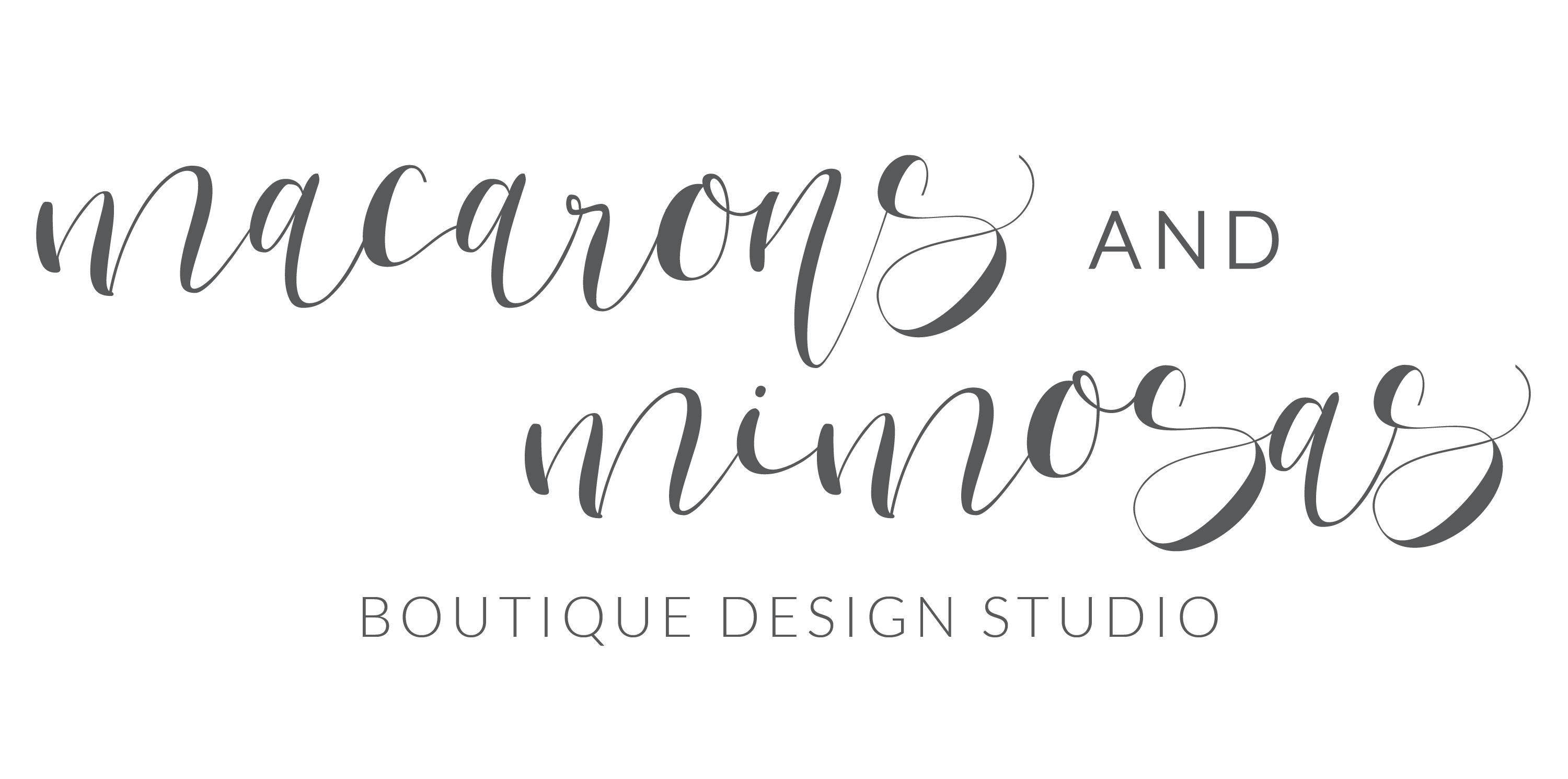Custom Cups Logo Design • Macarons and Mimosas