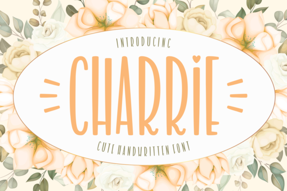 Charrie romantic font with hearts for chalkboard quotes