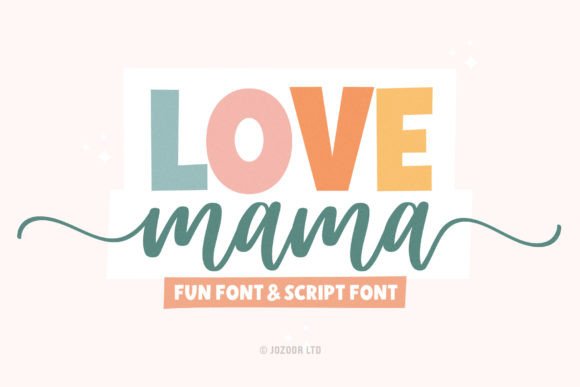 Love Mama is a modern, stylish, and flowing handwritten font duo