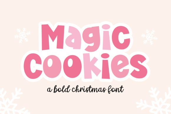 Magic Cookies font is a jolly and bold handwritten typeface