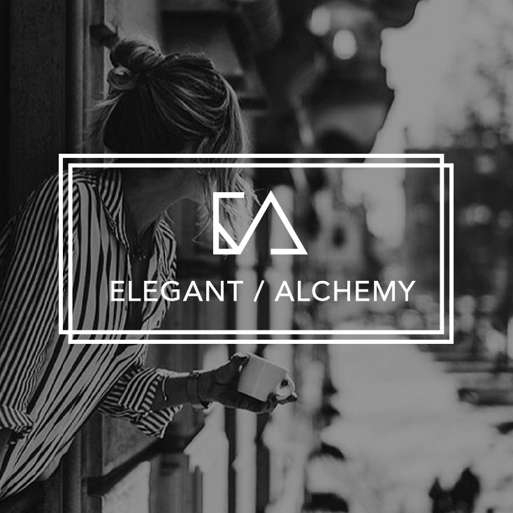 Elegant Alchemy Navigating life's energy matrix, Spiritual Journey Branding and Logo