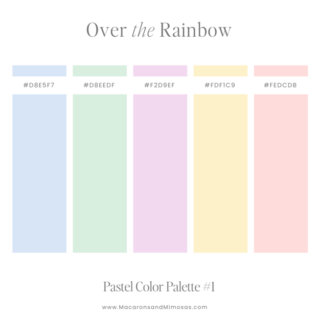 25+ Pastel Color Palettes with Color Codes for Your Brand! - Macarons ...