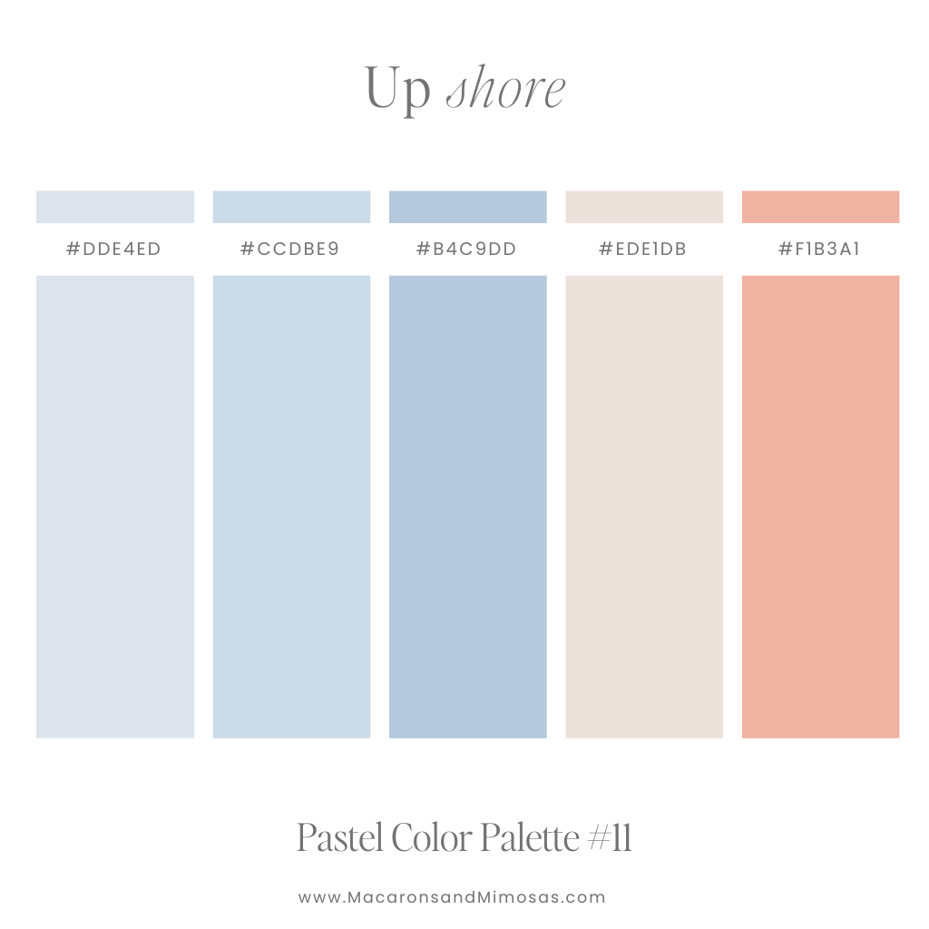 Light Pastel Blue Color Palette with Hex Codes for Brand and Logo Design