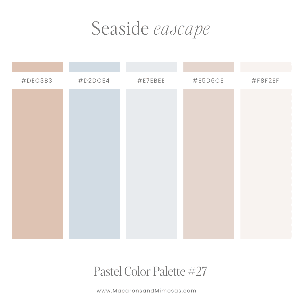 Neutral Pastel Color Palette in dream cream and taupes