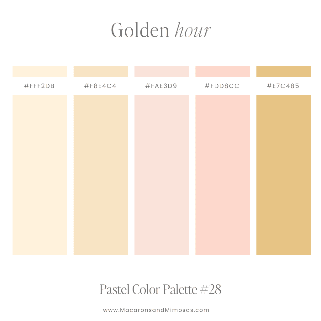 Neutral Pastel Color Palette in dream pink and yellow