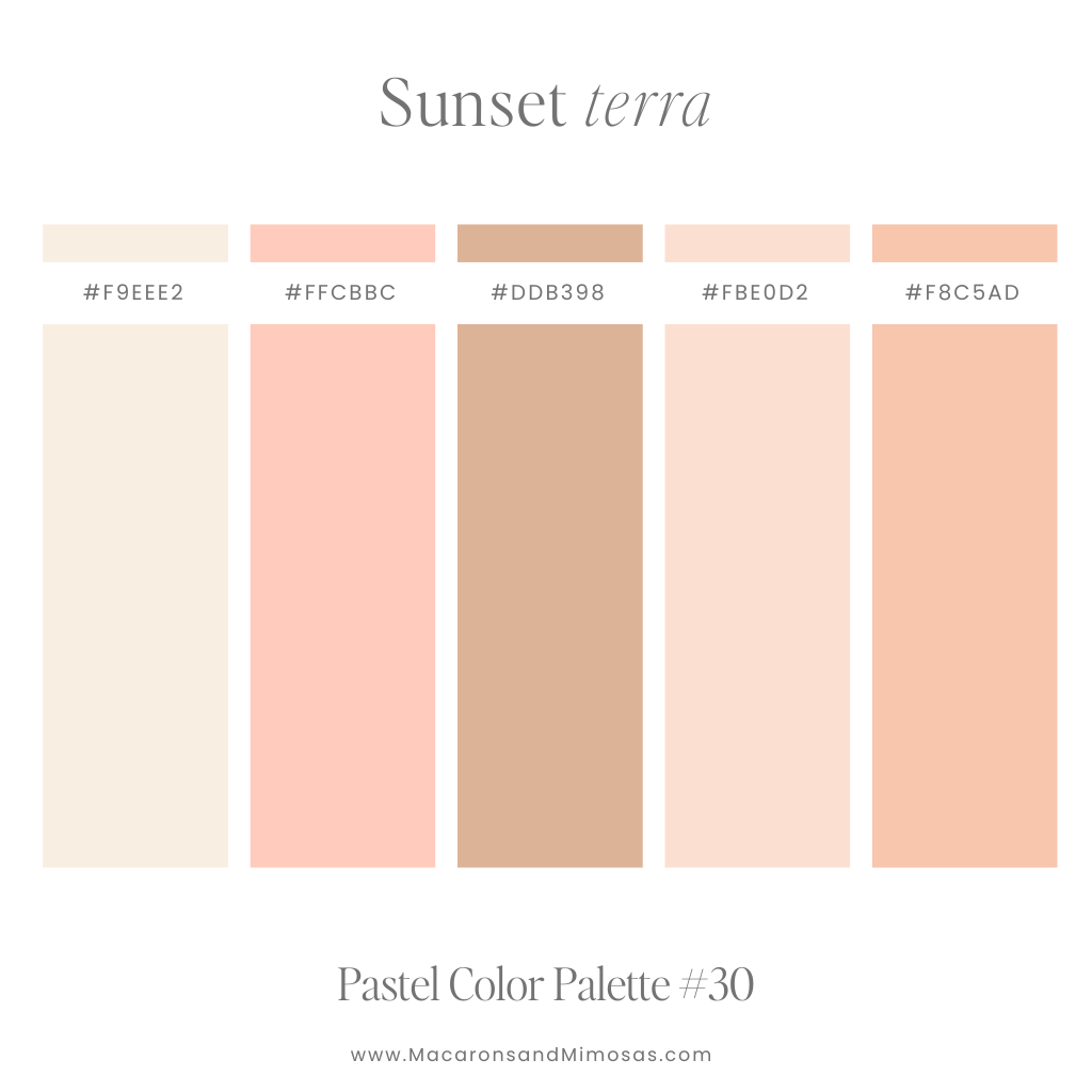 Pastel Boho Coral Palette