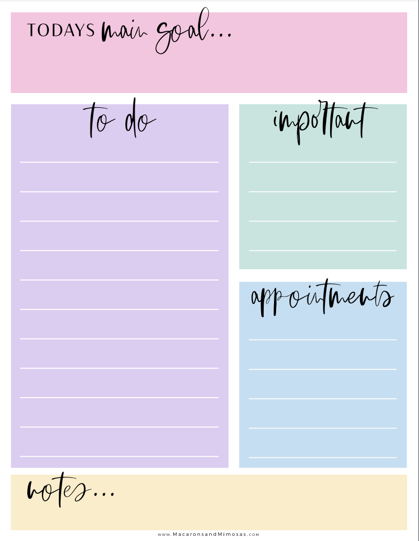 Daily To Do Planner