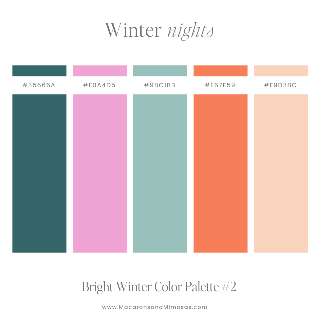 Jewel Tones color palette with hex codes