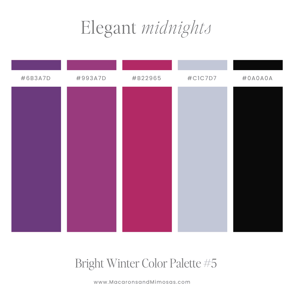 Elegant Plum Palette Swashes with codes