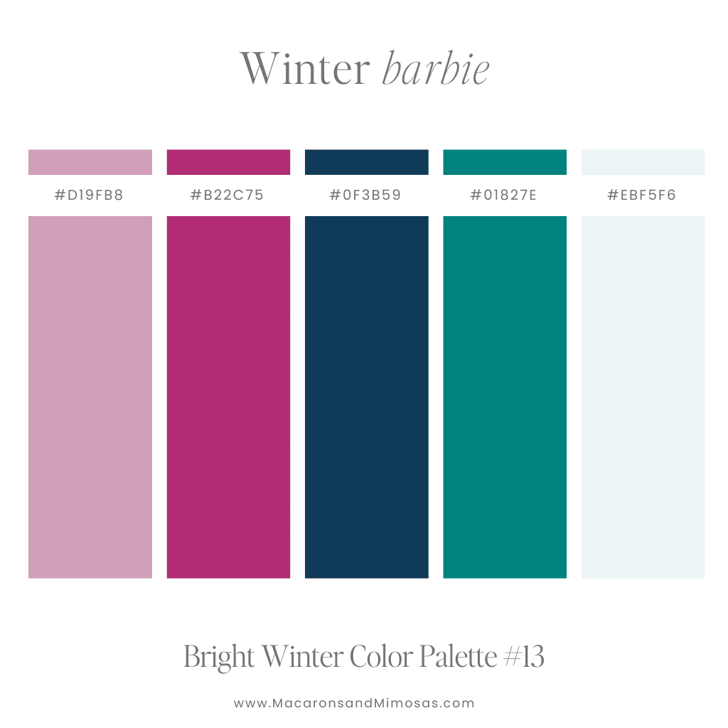 Deep Berry Swatches for Winter brands, website and logos