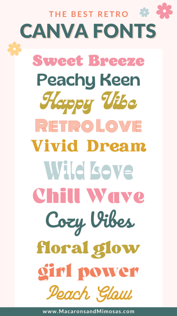 Best Free Groovy Retro Canva Fonts