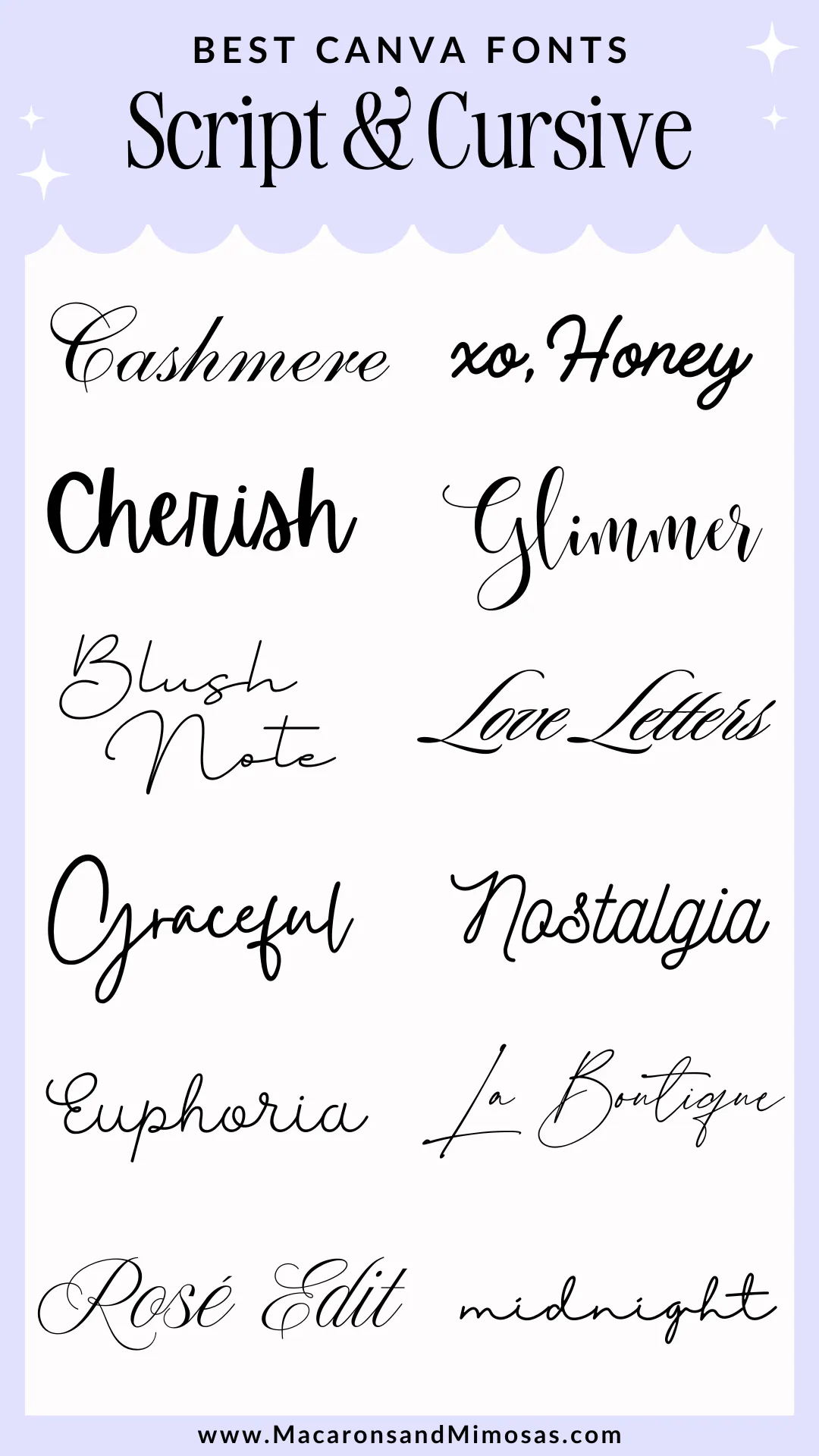 Best Canva Script Fonts – cute cursive and script fonts for Instagram, Canva, and logo design
