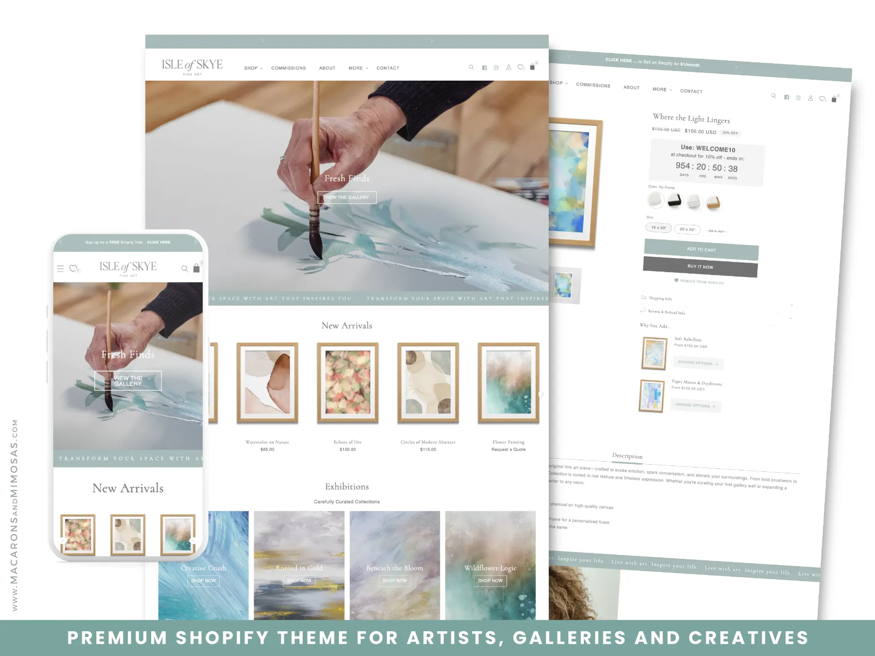 Isle of Skye Artist Shopify Theme – Elegant Gallery Website Design for Artists