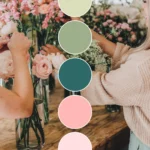 Preppy pink and green color scheme with bubblegum pink and bold green