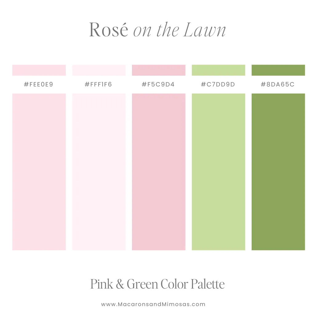 Pink color combination with roses and ivy green