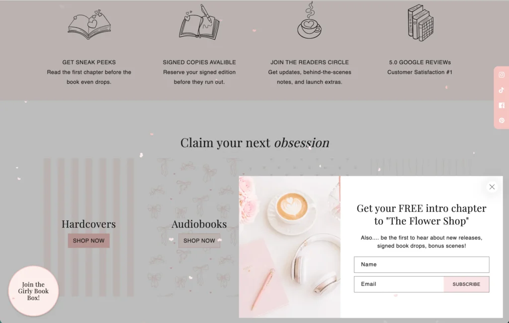 Built in Email popups promo buttons, blog filters and more for our Shopify themes