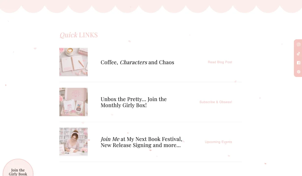 The Quick Links Section built into our Malibu shopify theme