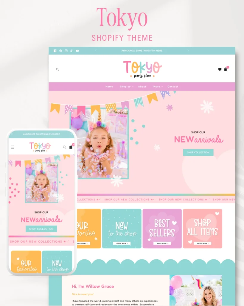 Tokyo Party Store Shopify Theme for Kids Birthday and Party Supply Shops