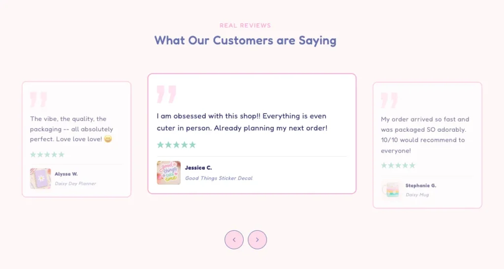 Custom Shopify Top Reviews Slider Section