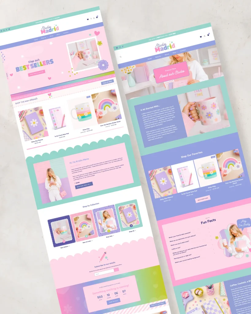 Madrid pastel cute  Stationery & Crafters Shopify Theme 