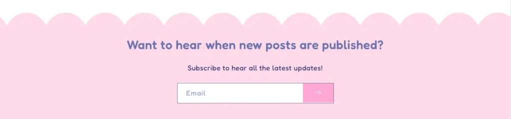 Cute scallop detailed Shopify Animated Divider Section