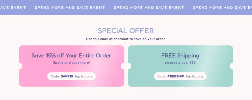 Shopify Built in Coupon code Section with animation