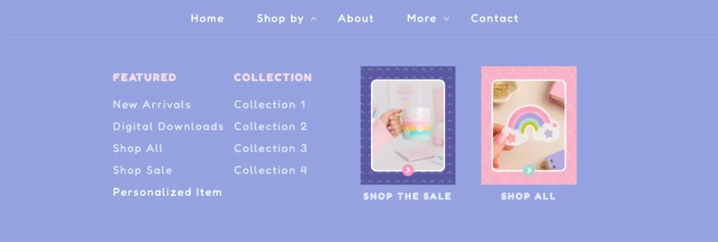 Shopify Mega Menu with Promo Images