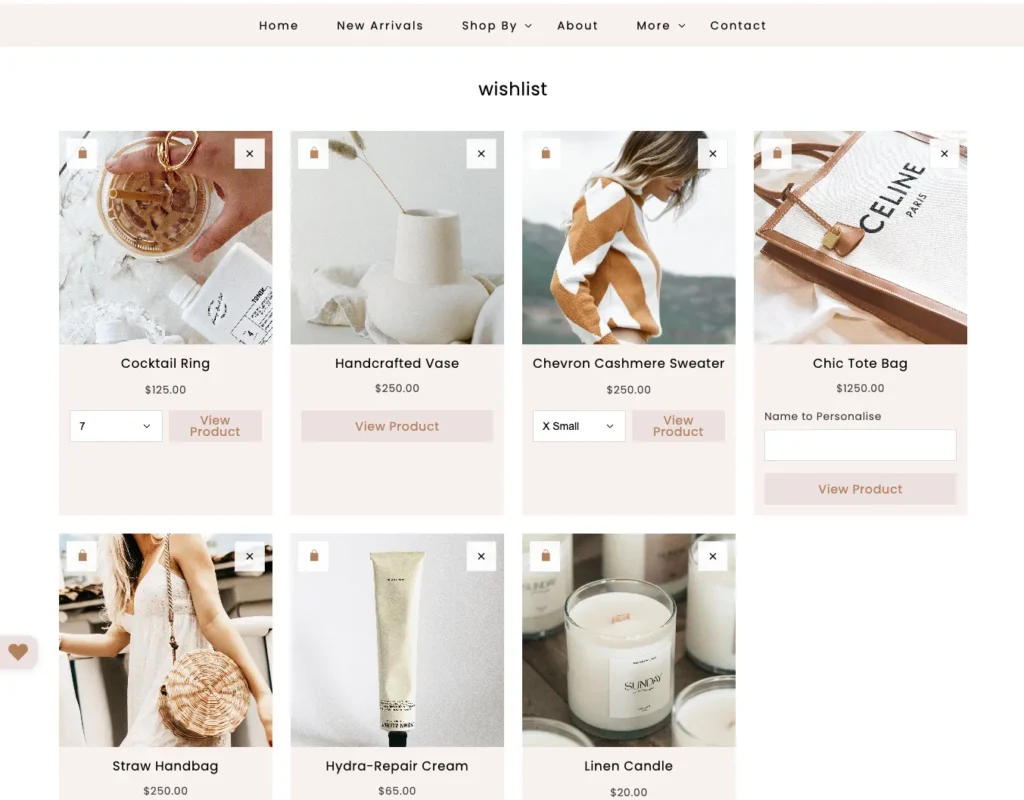 Shopify Wishlist feature free no apps