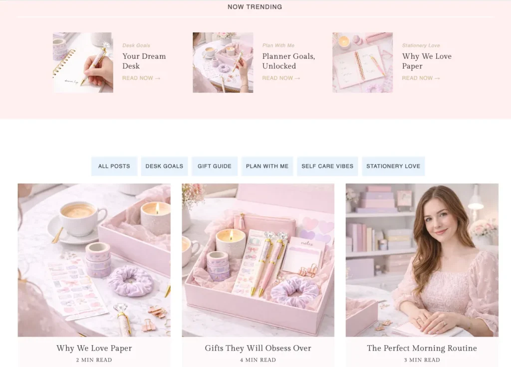 Shoppable Blog Posts + Blog Filtering + Read Time for Shopify Blog and Theme