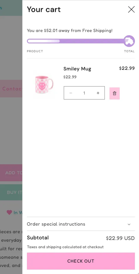Free Shipping Progress Bar for Shopify Theme