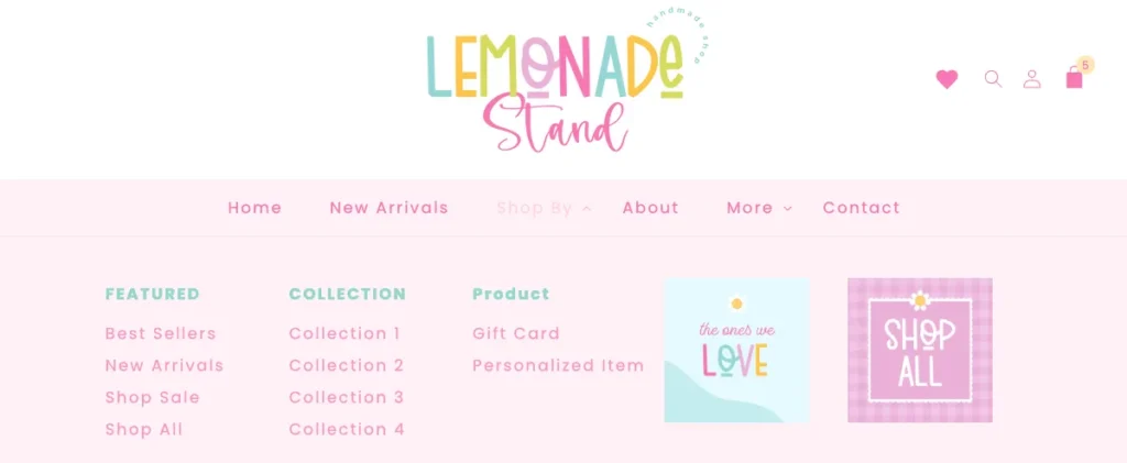 Shopify Mega Menu with Featured Promo Images