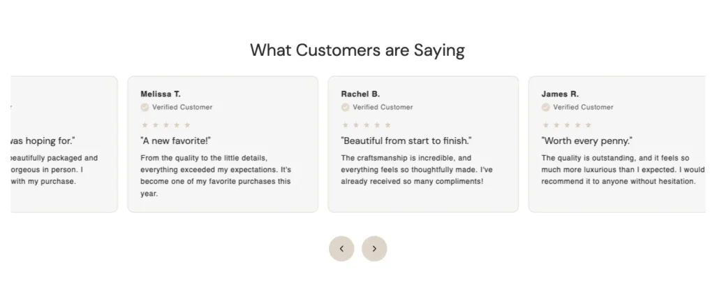 Testimonials and Reviews Slider for Shopify Theme