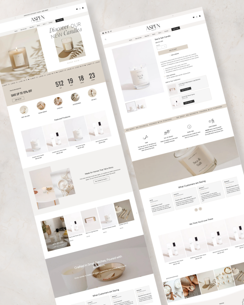 Best Shopify theme for candle and home fragrance brands Aspen