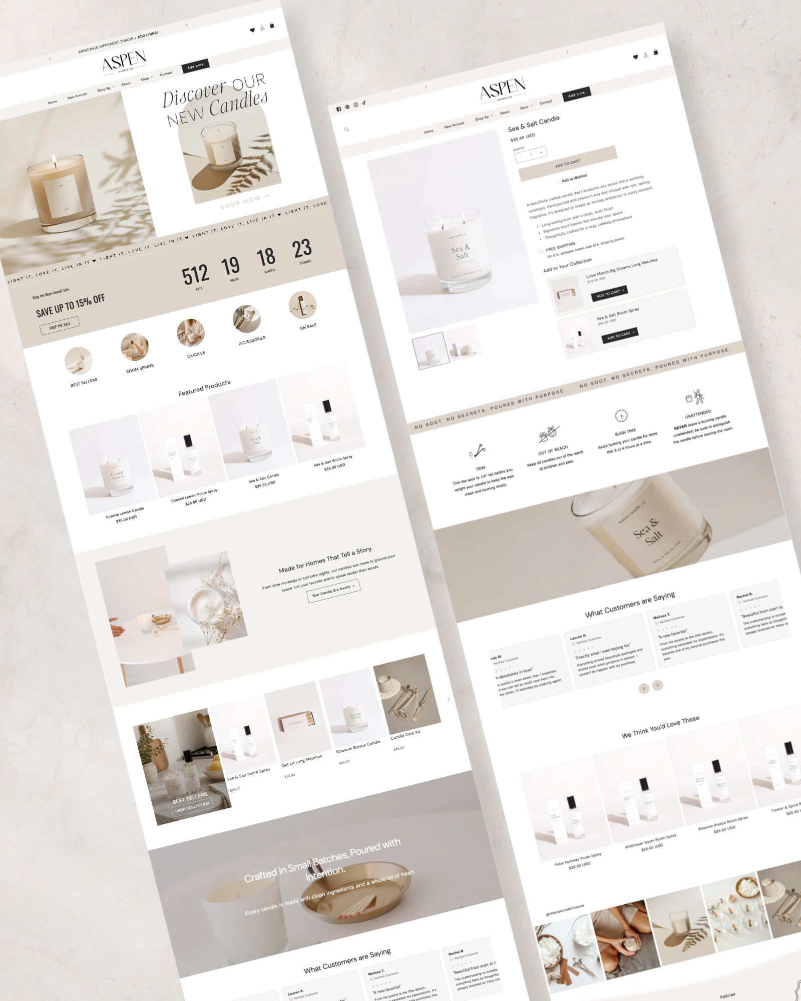 Best Shopify theme for candle and home fragrance brands Aspen