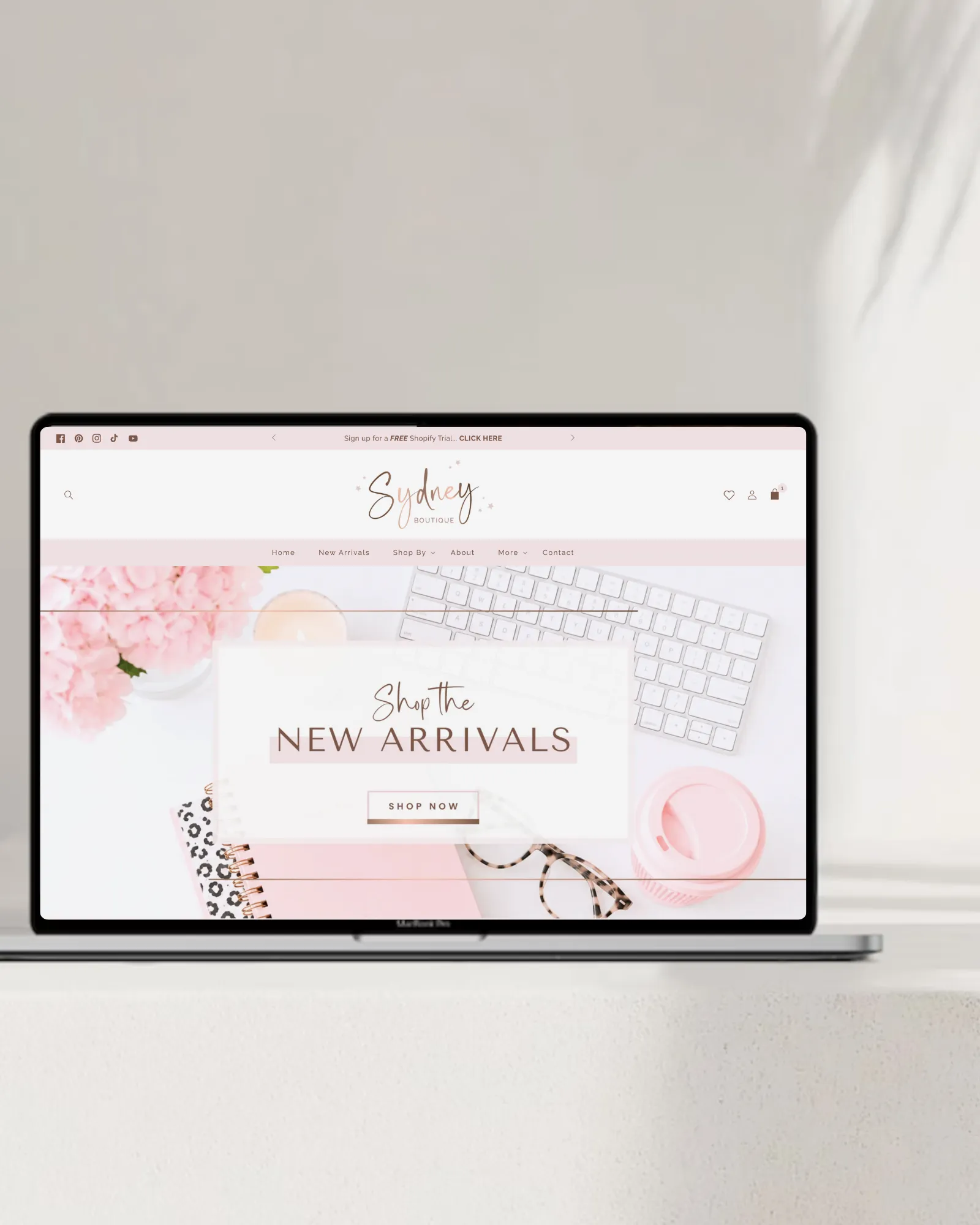 Prettiest Rose Gold Shopify Theme for Boutiques & Girly Brands