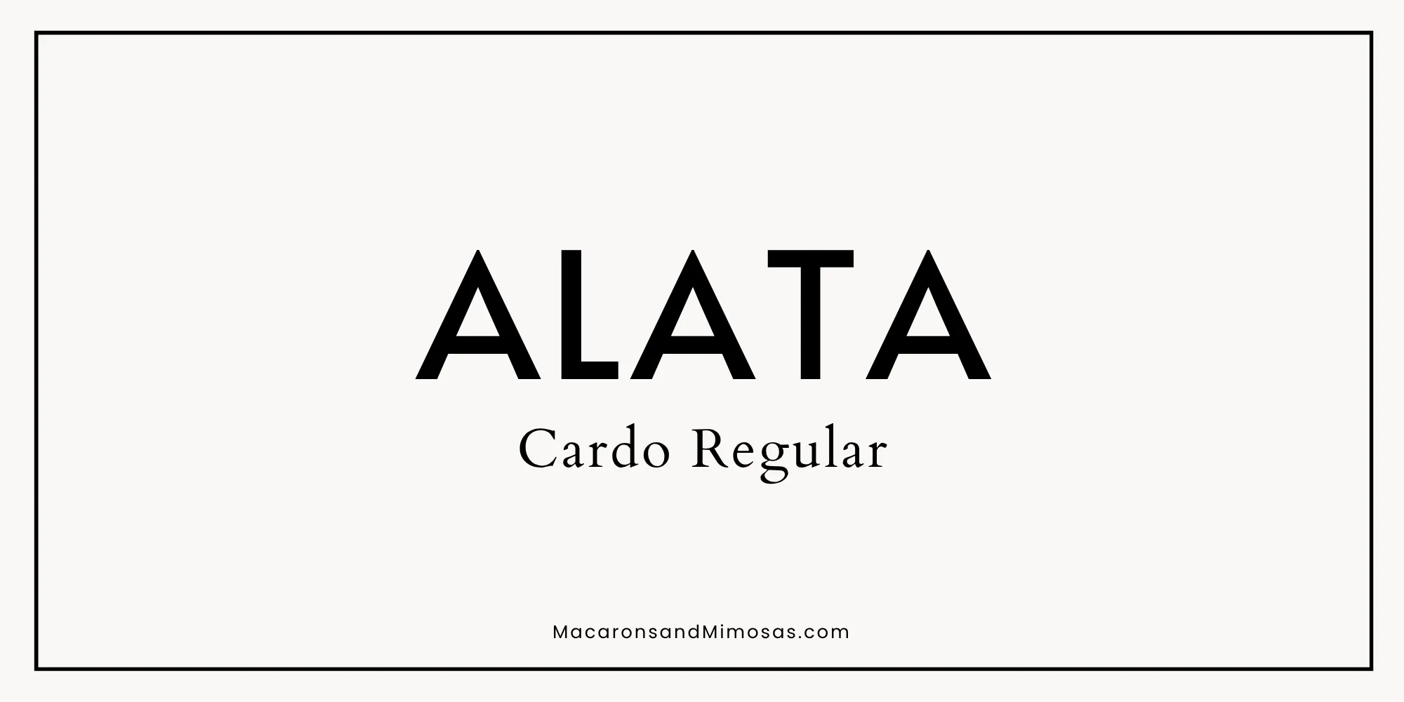 Best Real Estate Font Pairing ALATA & Cardo Regular