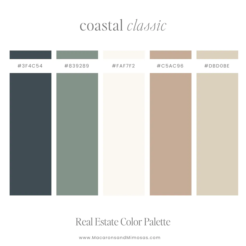 Real Estate Brand Color Palette - Coastal Classic
