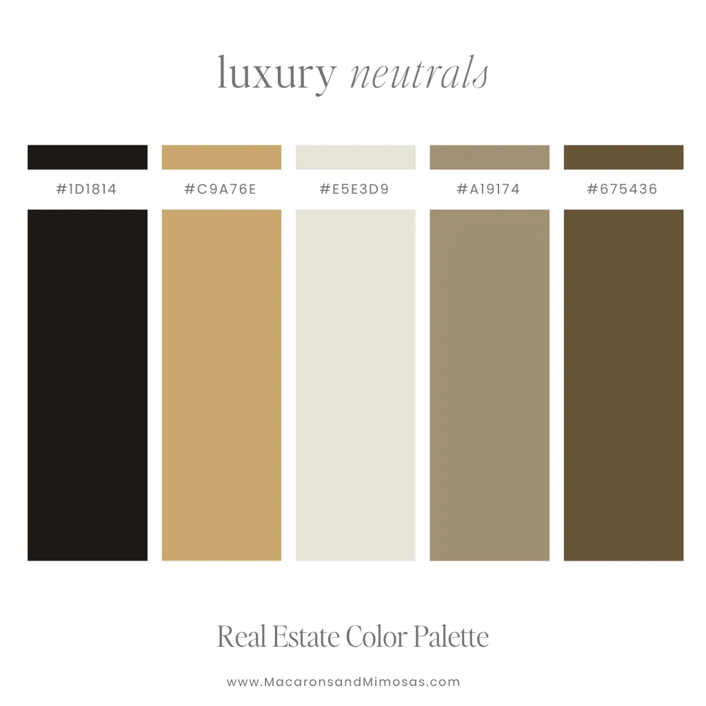 Real Estate Brand Color Palette - Luxury Neutral