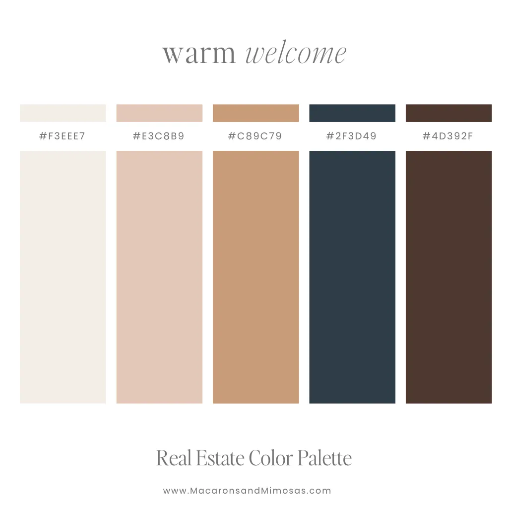 Real Estate Brand Color Palette - warm welcome