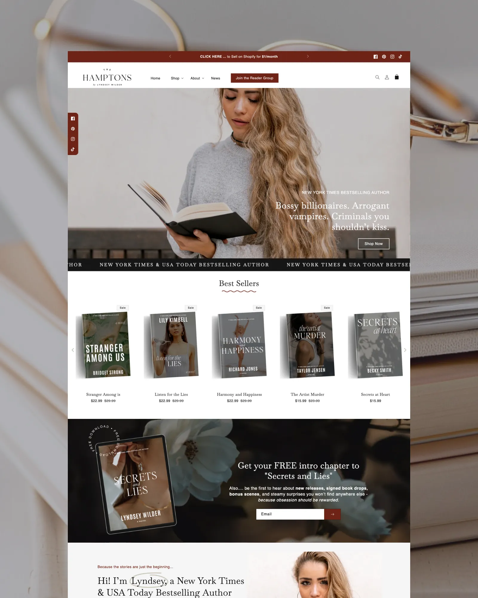Best Shopify Theme for the Clean, Editorial Author The Hamptons