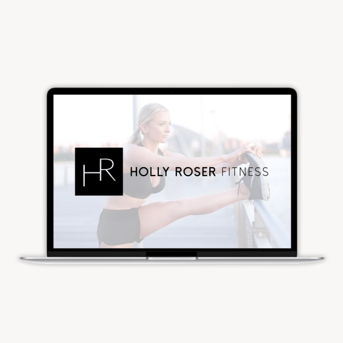 Fitness logo design featuring HR logo with similar font to Montserrat