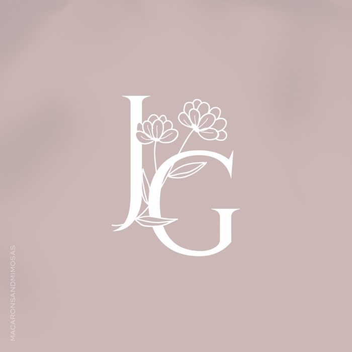 JG monogram design for custom logo client