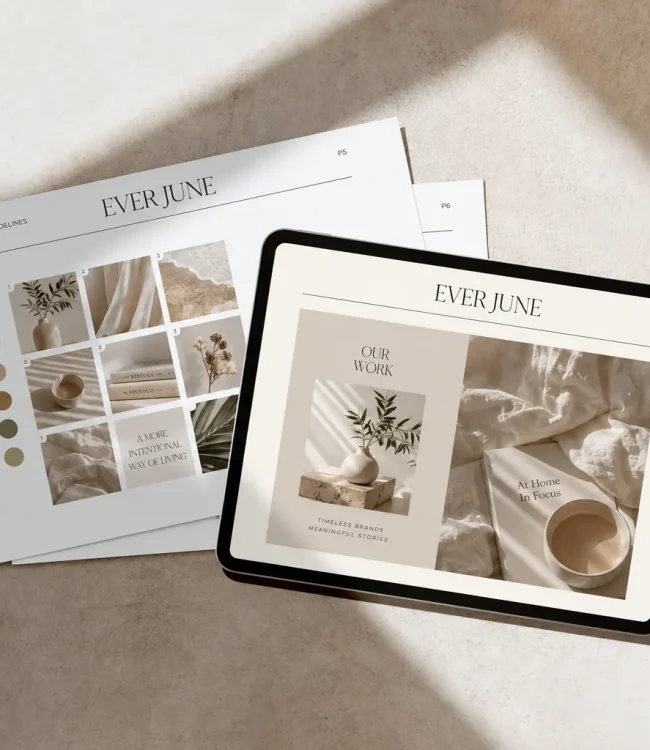 Custom Branding and Logo Design Las Vegas Moodboard and Screen