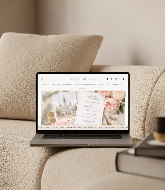 Homepage layout Stationery Shopify Theme and Website Design