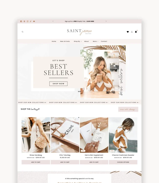 Old Money Shopify Theme Asthetic Homepage Design