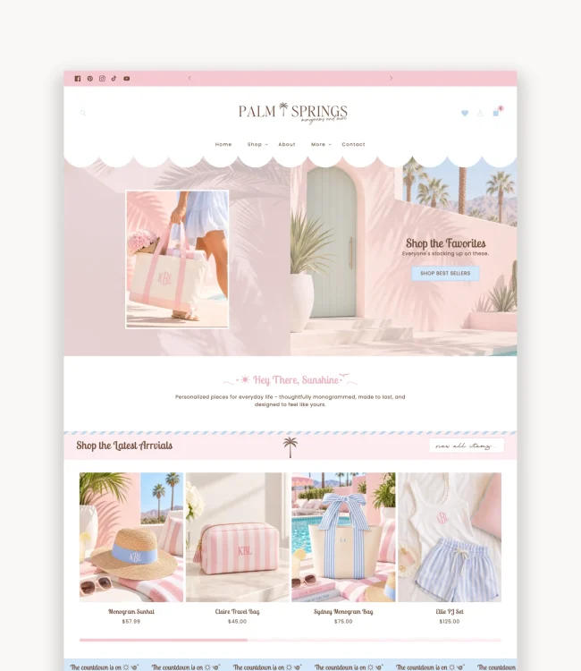 Preppy Pastel Shopify Template